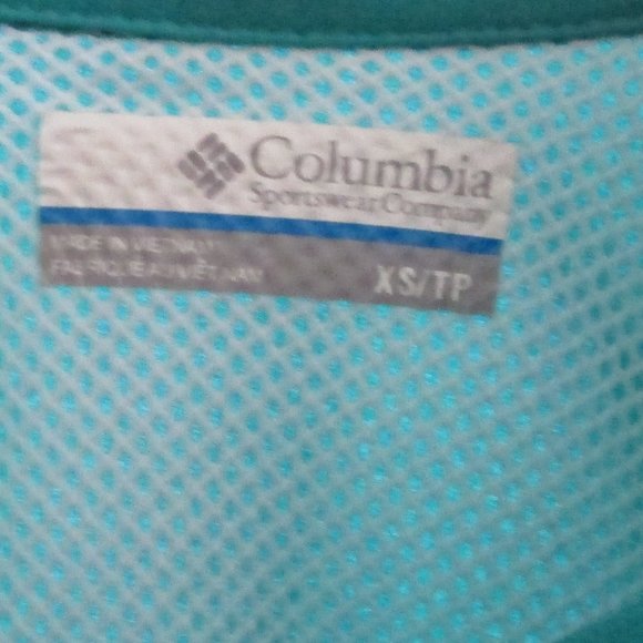 Columbia Womens PFG Sun Protection Green Pleated Long Sleeve Shirt Size … - Picture 6 of 10